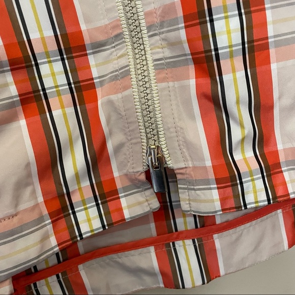 Cinzia Rocca | NWT Orange Plaid Rain Jacket Coat Size 14 - Picture 5 of 10
